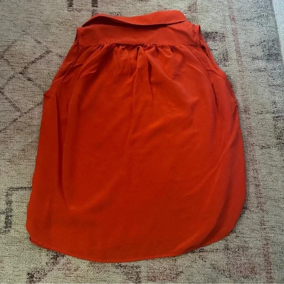 MAEVE• Silk Collared Sleeveless Blouse size medium - Picture 8 of 13
